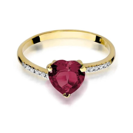 Gold ring with diamond EY-50 ruby ​​| GoldJewellery