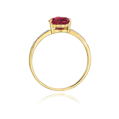 Gold ring with diamond EY-50 ruby ​​| GoldJewellery