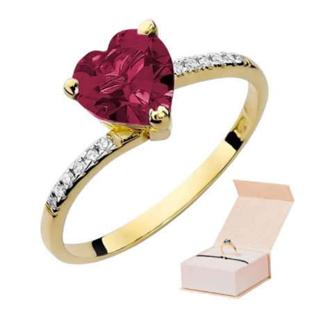 Gold ring with diamond EY-50 ruby ​​| GoldJewellery