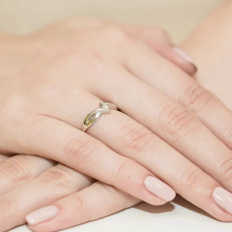 Gold ring with diamond EY-191B 0.10ct | GoldJewellery