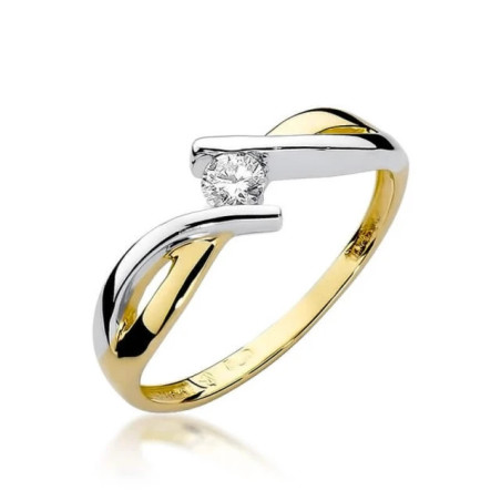 Gold ring with diamond EY-191B 0.10ct | GoldJewellery