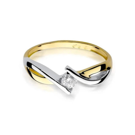 Gold ring with diamond EY-191B 0.10ct | GoldJewellery