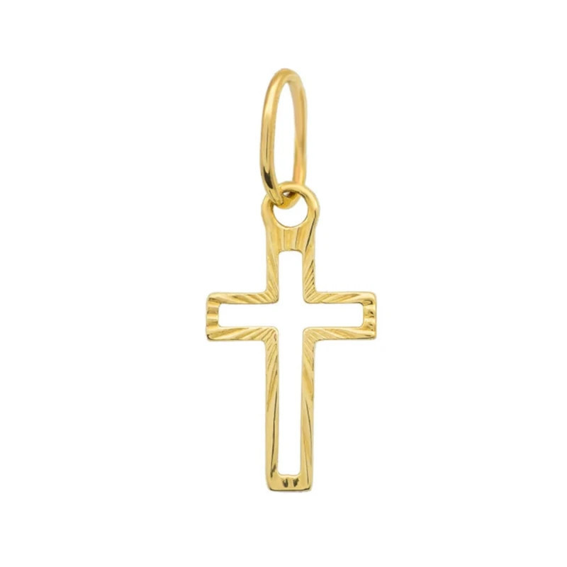⭐ Gold diamond cross, small pr. 585 ♥ GoldJewellery