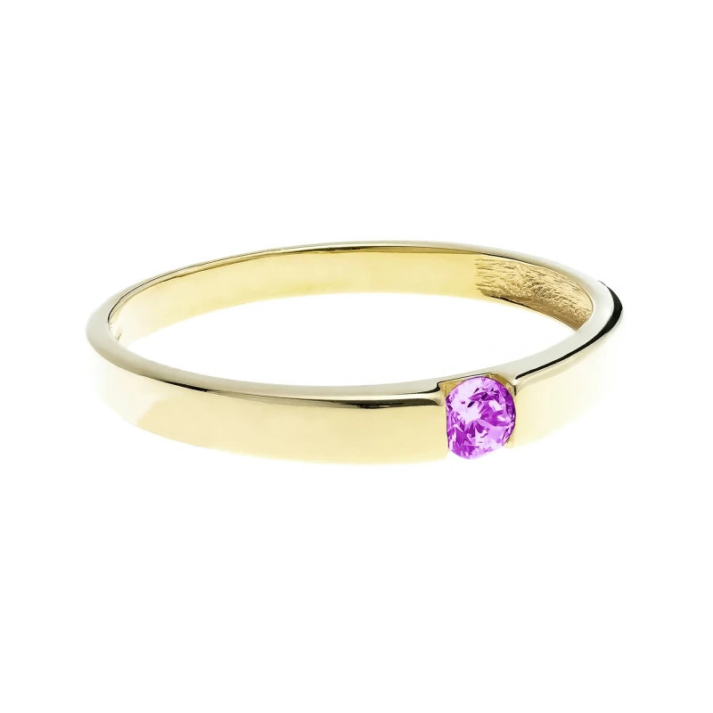 Wedding ring purple eyelet P1.114f | GoldJewellery Wedding ring purple eyelet P1.114f | GoldJewellery