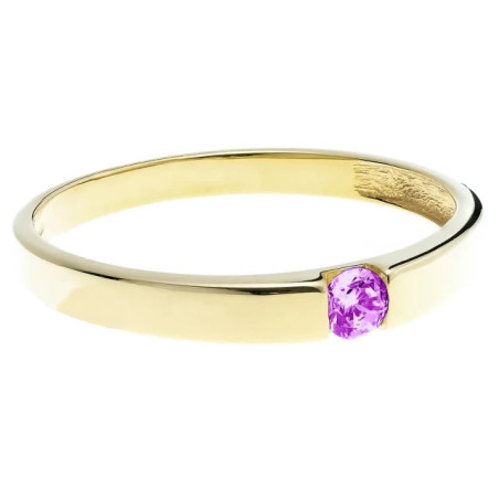 Wedding ring purple eyelet P1.114f | GoldJewellery