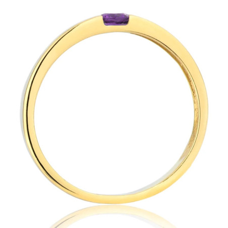 Wedding ring purple eyelet P1.114f | GoldJewellery