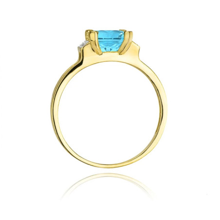 Gold ring with diamond EY-103 topaz | GoldJewellery