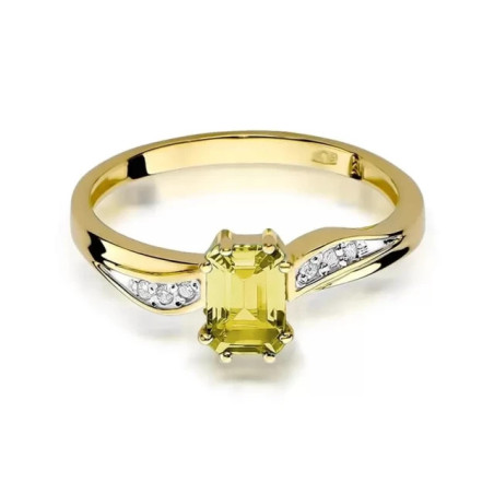 Gold ring with diamond EY-94 citrine | GoldJewellery