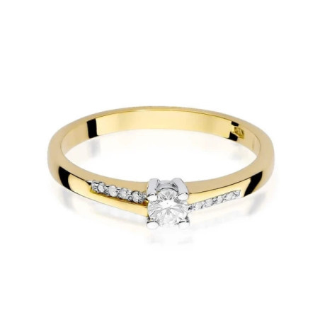 Gold ring with diamond EY-258 0.19ct | GoldJewellery