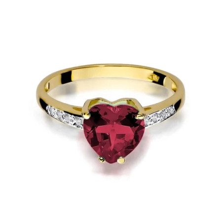 Gold ring with diamond EY-31 ruby ​​| GoldJewellery