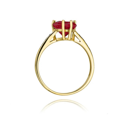Gold ring with diamond EY-31 ruby ​​| GoldJewellery