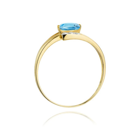 Gold ring with diamond EY-119 topaz | GoldJewellery